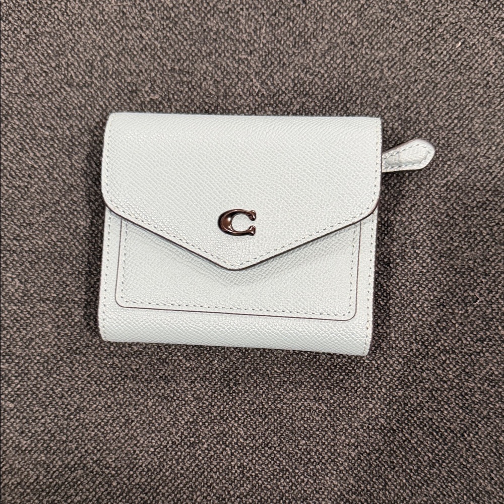 Coach Light Blue Leather Wallet